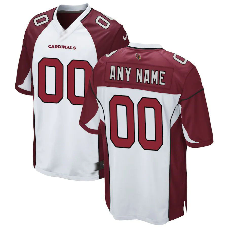 Custom A.Cardinals White Game Jersey Stitched Football Jerseys - Main View