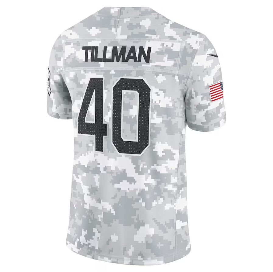 A.Cardinals #40 Pat Tillman Arctic Camo 2024 Salute to Service Retired Player Limited Stitched American Football Jerseys - Main View