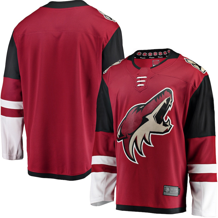 A.Coyotes Fanatics Branded Breakaway Home Jersey Red Stitched American Hockey Jerseys - Main View