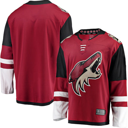 A.Coyotes Fanatics Branded Breakaway Home Jersey Red Stitched American Hockey Jerseys - Main View