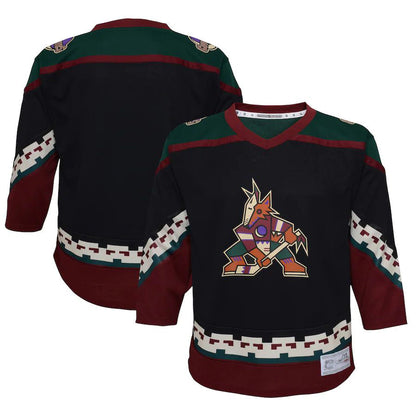 A.Coyotes Preschool 2021-22 Home Replica Jersey Black Stitched American Hockey Jerseys - Main View