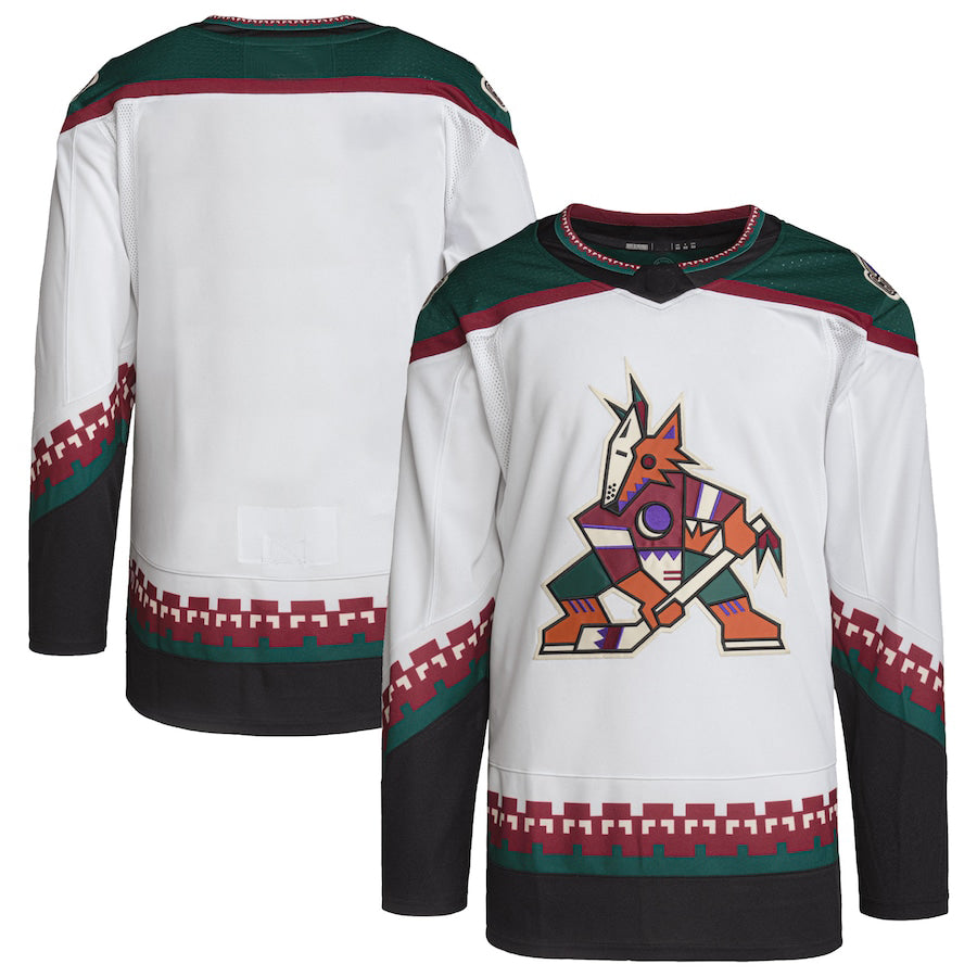 A.Coyotes Away Primegreen Authentic Pro Blank Jersey White Stitched American Hockey Jerseys - Main View