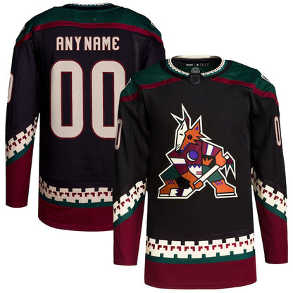 Custom A.Coyotes Home Primegreen Authentic Pro Custom Jersey Black Stitched American Hockey Jerseys - Main View
