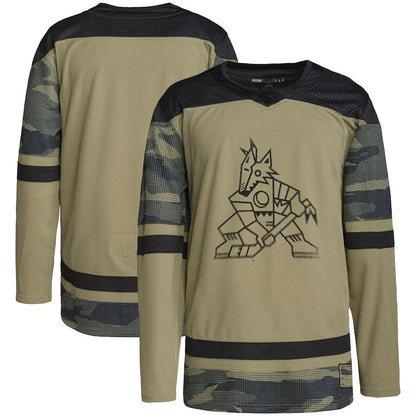 A.Coyotes Military Appreciation Team Authentic Practice Jersey Camo Stitched American Hockey Jerseys - Main View
