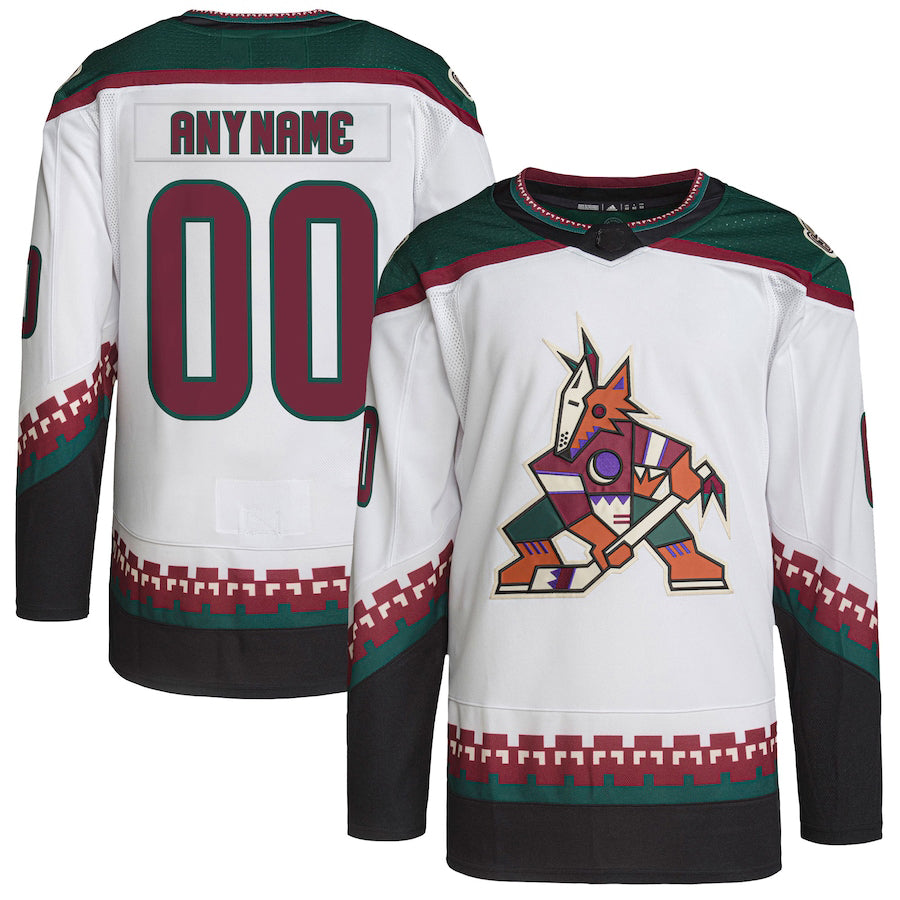 Custom A.Coyotes Primegreen Authentic Pro Custom Jersey White Stitched American Hockey Jerseys - Main View