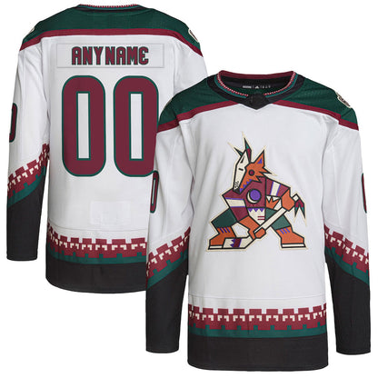 Custom A.Coyotes Primegreen Authentic Pro Custom Jersey White Stitched American Hockey Jerseys - Main View