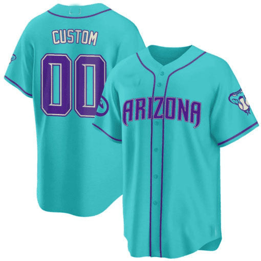 Custom Arizona Diamondbacks 2024 Teal Purple – All Stitched Baseball Jersey - Main View