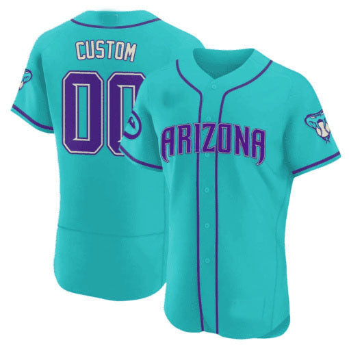 Custom Arizona Diamondbacks 2024 Teal Purple – All Stitched Baseball Jersey view 4