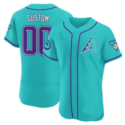 Custom Arizona Diamondbacks 2024 Teal Purple – All Stitched Baseball Jersey view 3