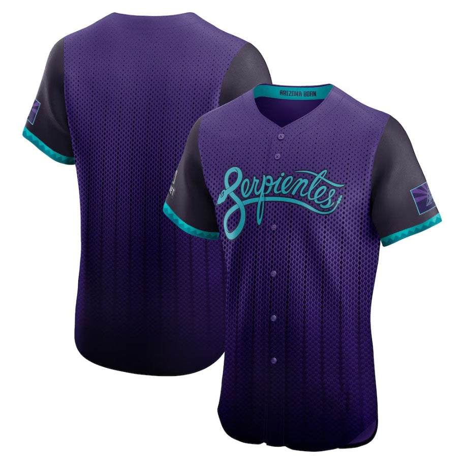 Arizona Diamondbacks 2025 City Connect Elite Jersey With Sponsor Patch - Purple Stitched Baseball Jersey - Main View