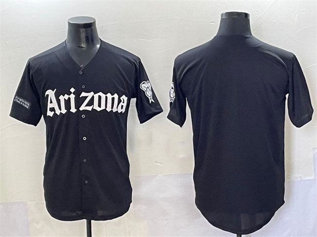 Arizona Diamondbacks Blank Black 'Gothic Desert Fang Edition' Vapor Premier Limited Stitched Baseball Jersey - Main View