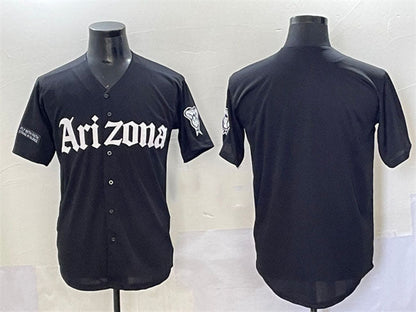 Arizona Diamondbacks Blank Black 'Gothic Desert Fang Edition' Vapor Premier Limited Stitched Baseball Jersey - Main View