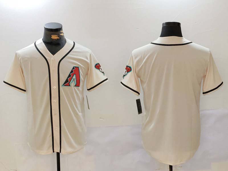 Arizona Diamondbacks Blank Cream Cool Base Limited Stitched Baseball Jerseys - Main View
