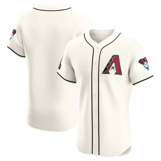 Arizona Diamondbacks Home Elite Patch Jersey - White Stitched Baseball Jersey - Main View