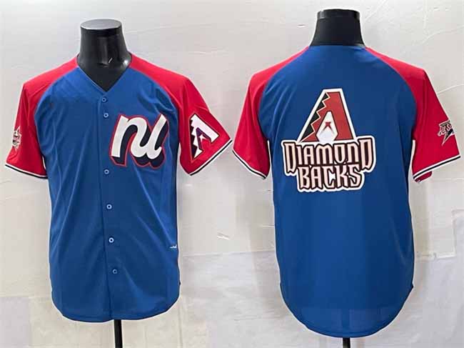 Arizona Diamondbacks National League Team Big Logo Blue Red Alternate 2025 All-Star Edition Limited Stitched Baseball Jersey - Main View