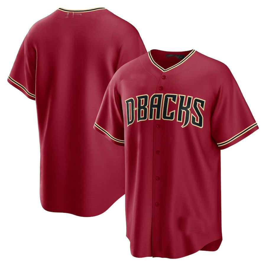 Arizona Diamondbacks Alternate Replica Team Jersey - Red Stitches Baseball Jerseys - Main View