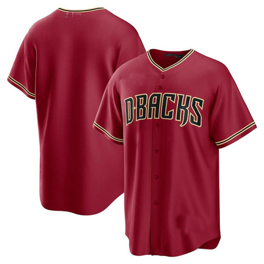 Arizona Diamondbacks Alternate Replica Team Jersey - Red Stitches Baseball Jerseys - Main View