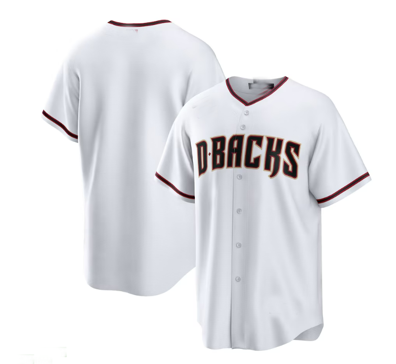 Arizona Diamondbacks Home Blank Replica Jersey - White Stitches Baseball Jerseys - Main View