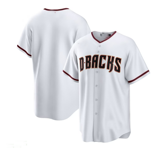 Arizona Diamondbacks Home Blank Replica Jersey - White Stitches Baseball Jerseys - Main View
