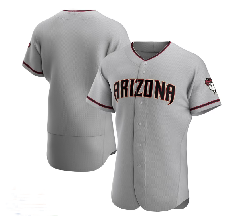 Arizona Diamondbacks Road Authentic Team Jersey - Gray Stitches Baseball Jerseys - Main View