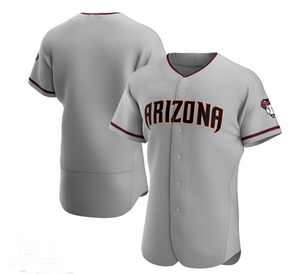 Arizona Diamondbacks Road Authentic Team Jersey - Gray Stitches Baseball Jerseys - Main View