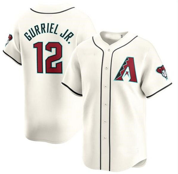 Arizona Diamondbacks #12 Lourdes Gurriel Jr. 2023-24 Cream Cool Base Stitched Baseball Jersey - Main View