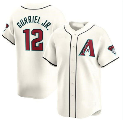 Arizona Diamondbacks #12 Lourdes Gurriel Jr. 2023-24 Cream Cool Base Stitched Baseball Jersey - Main View