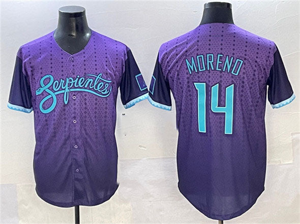 Arizona Diamondbacks #14 Gabriel Moreno Purple 2025 City Connect Limited Stitched Baseball Jersey - Main View