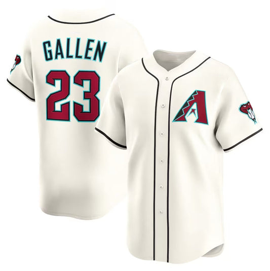 Arizona Diamondbacks #23 Zac Gallen Alternate Limited Player Jersey - Cream Stitched Baseball Jersey - Main View