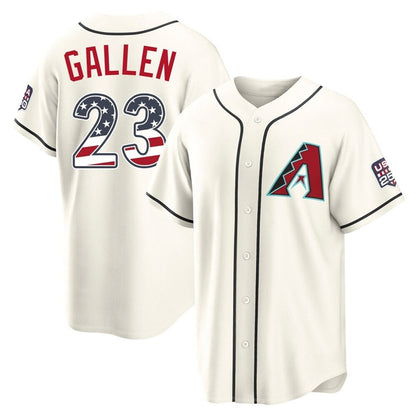 Arizona Diamondbacks #23 Zac Gallen Player Cream USA 250 Fourth of July Home Game Stitched Baseball Jersey - Main View