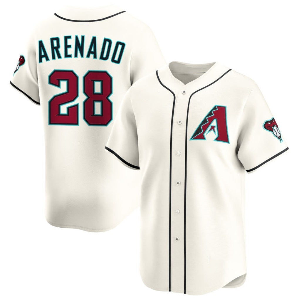 Arizona Diamondbacks #28 Nolan Arenado Cream Home Limited Baseball Jersey - Main View