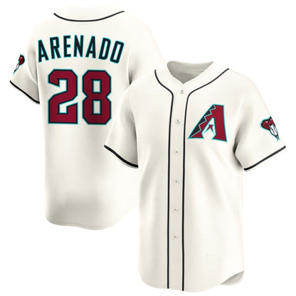 Arizona Diamondbacks #28 Nolan Arenado Cream Home Limited Baseball Jersey - Main View