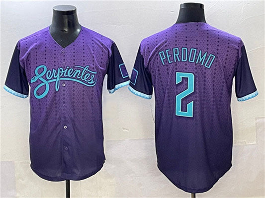 Arizona Diamondbacks #2 Geraldo Perdomo Purple 2025 City Connect Limited Stitched Baseball Jersey - Main View
