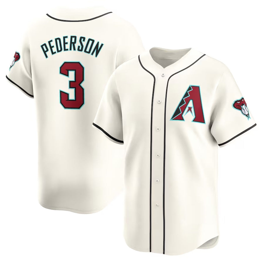 Arizona Diamondbacks #3 Joc Pederson Home Limited Player Jersey - Cream Stitched Baseball Jersey - Main View