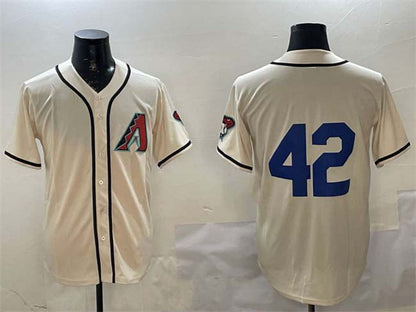 Arizona Diamondbacks #42 Jackie Robinson Cream Limited Stitched Baseball Jersey - Main View