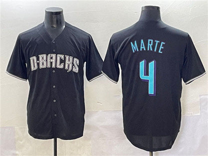 Arizona Diamondbacks #4 Ketel Marte Black Stitched Baseball Jersey - Main View