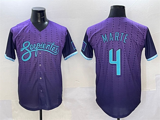 Arizona Diamondbacks #4 Ketel Marte Purple 2025 City Connect Limited Stitched Baseball Jersey - Main View