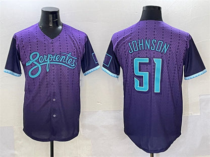 Arizona Diamondbacks #51 Randy Johnson Purple 2025 City Connect Limited Stitched Baseball Jersey - Main View