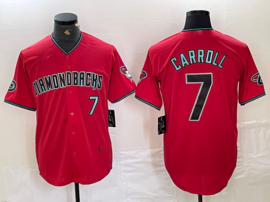 Arizona Diamondbacks #7 Corbin Carroll Red 2024 Cool Base Stitched Baseball Jersey - Main View