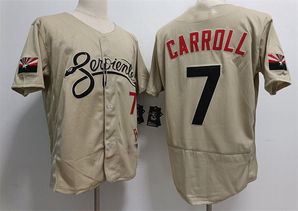 Arizona Diamondbacks #7 Corbin Carroll Tan City Connect Baseball Jersey - Main View