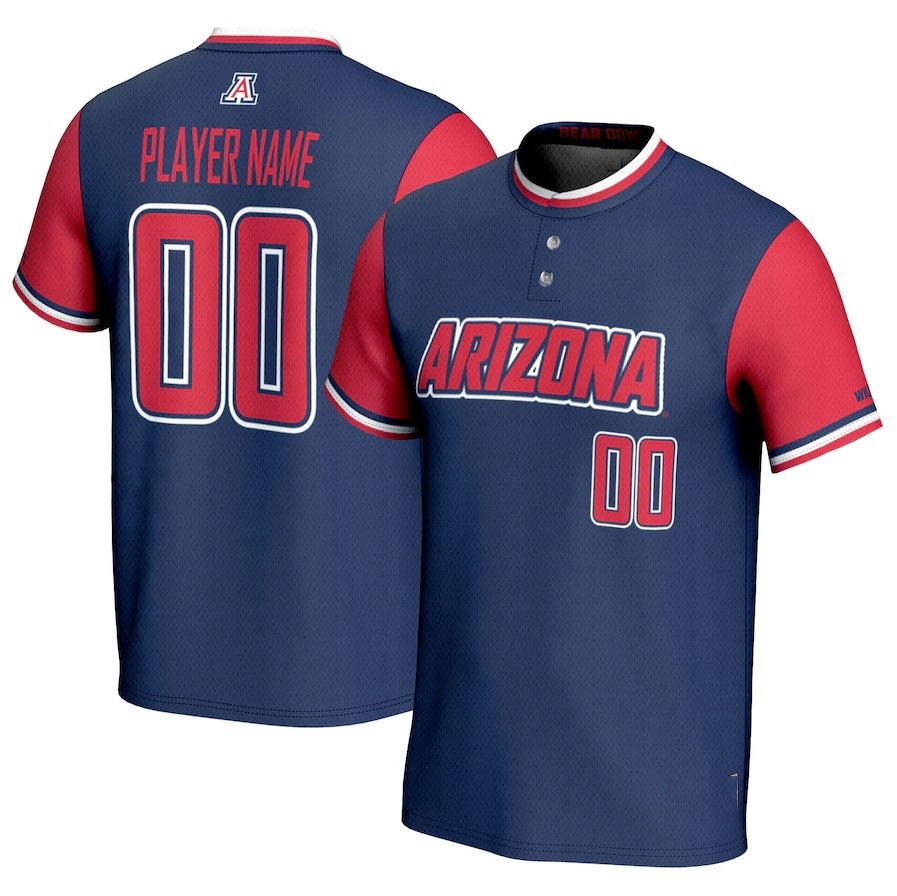 Custom A.Wildcats GameDay Greats Unisex NIL Pick-A-Player Lightweight Softball Jersey - Navy Stitched American College Jerseys - Main View