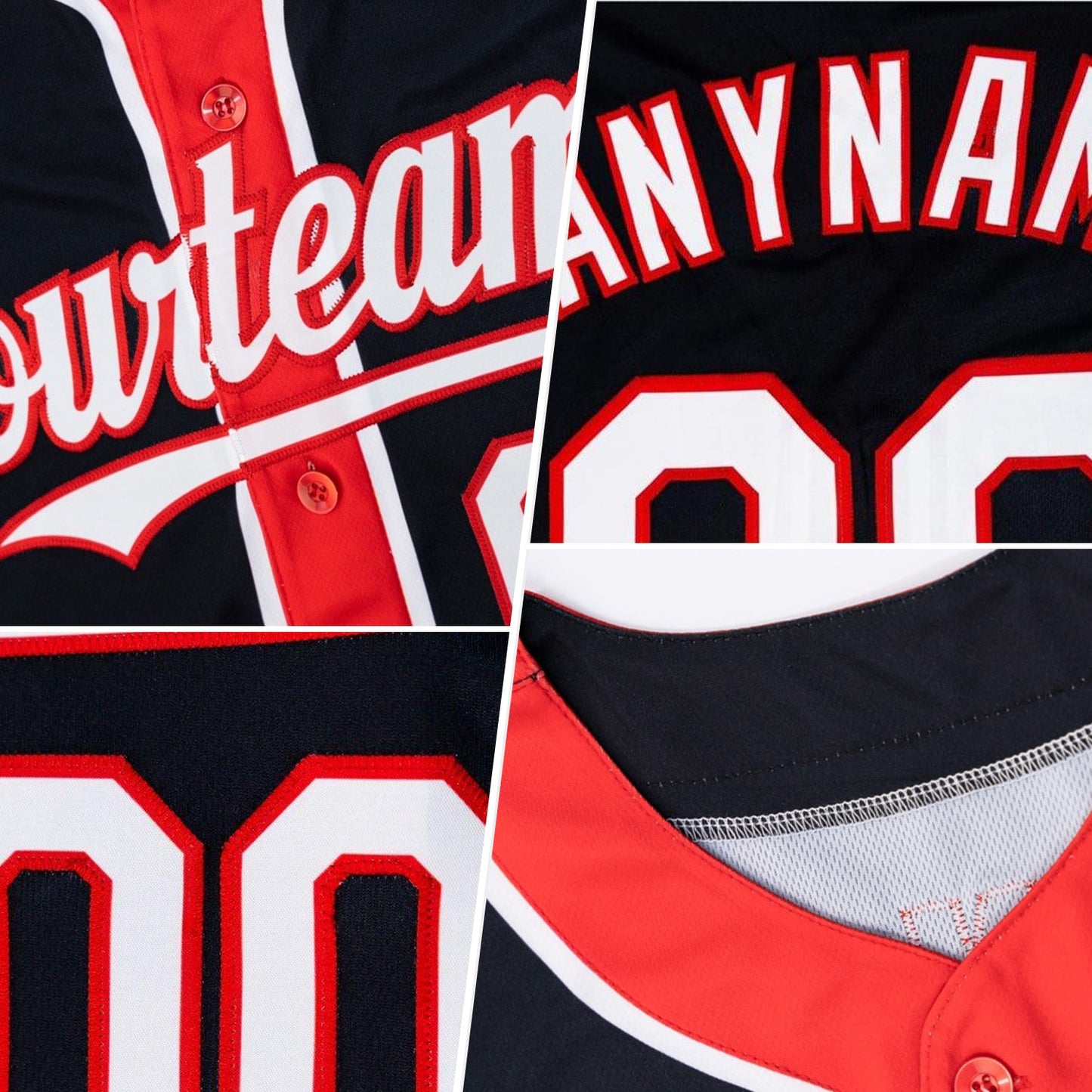 Custom Black Pink-Aqua 3 Colors Arm Shapes Authentic Baseball Jersey view 2