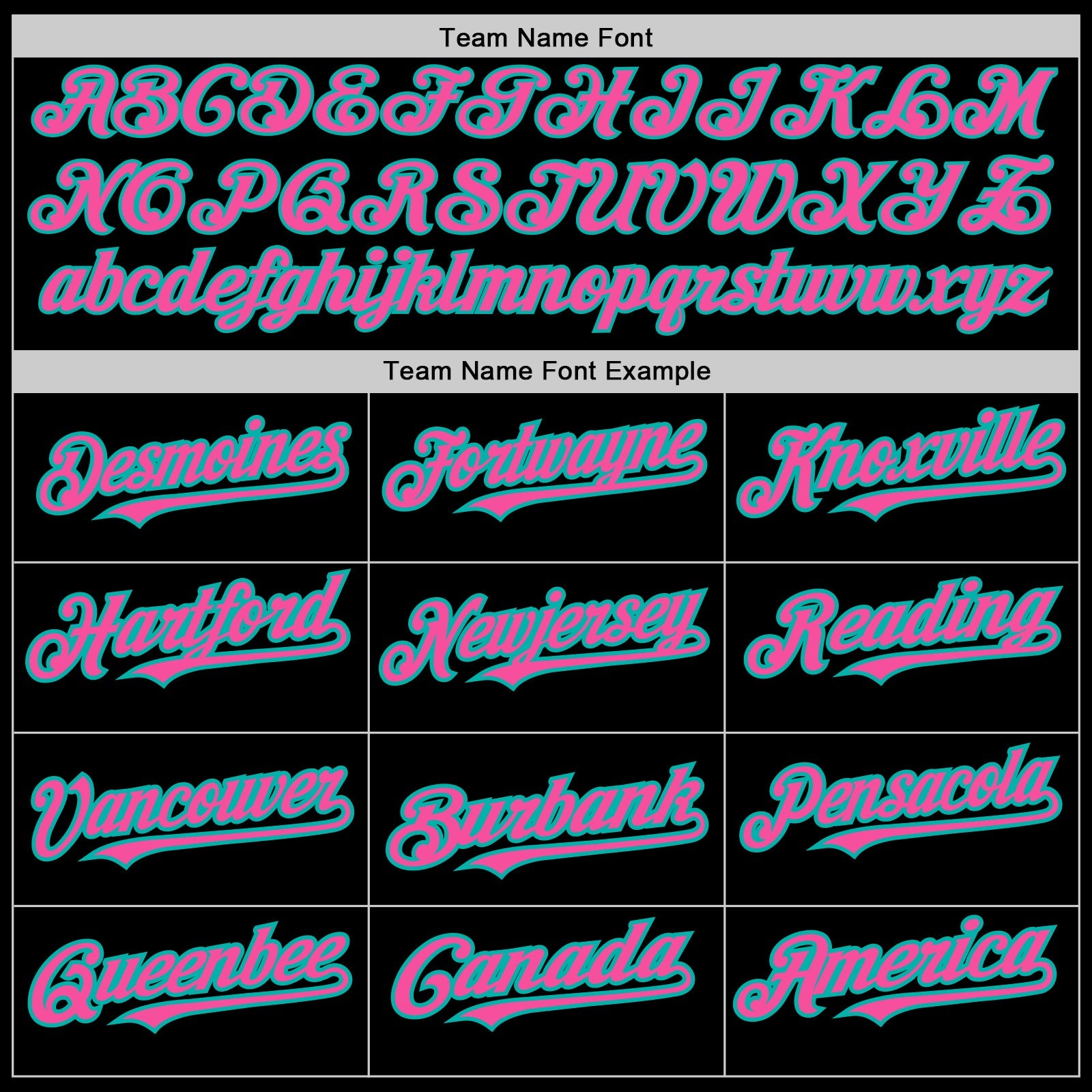 Custom Black Pink-Aqua 3 Colors Arm Shapes Authentic Baseball Jersey view 5