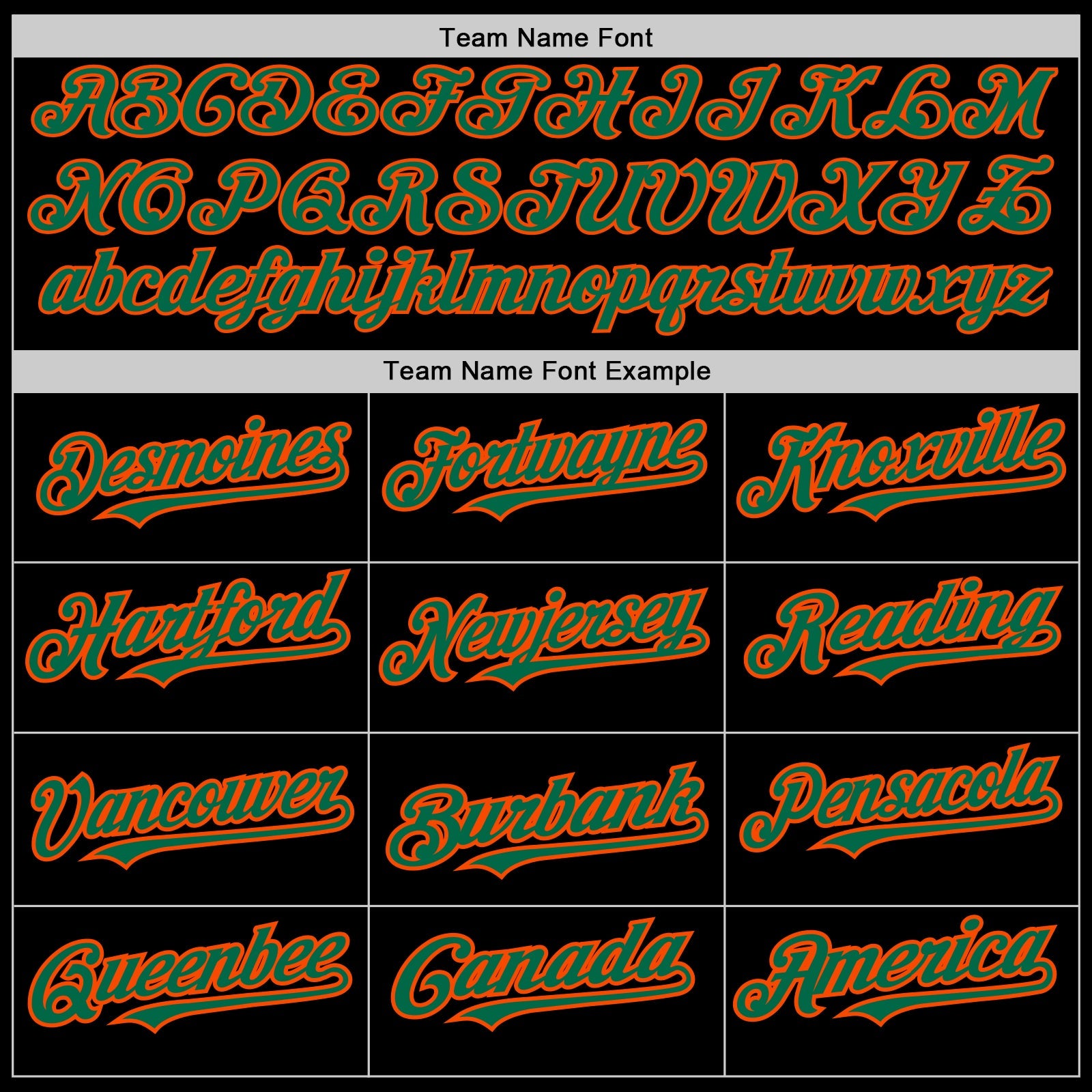 Custom Black Kelly Green-Orange 3 Colors Arm Shapes Authentic Baseball Jersey view 5
