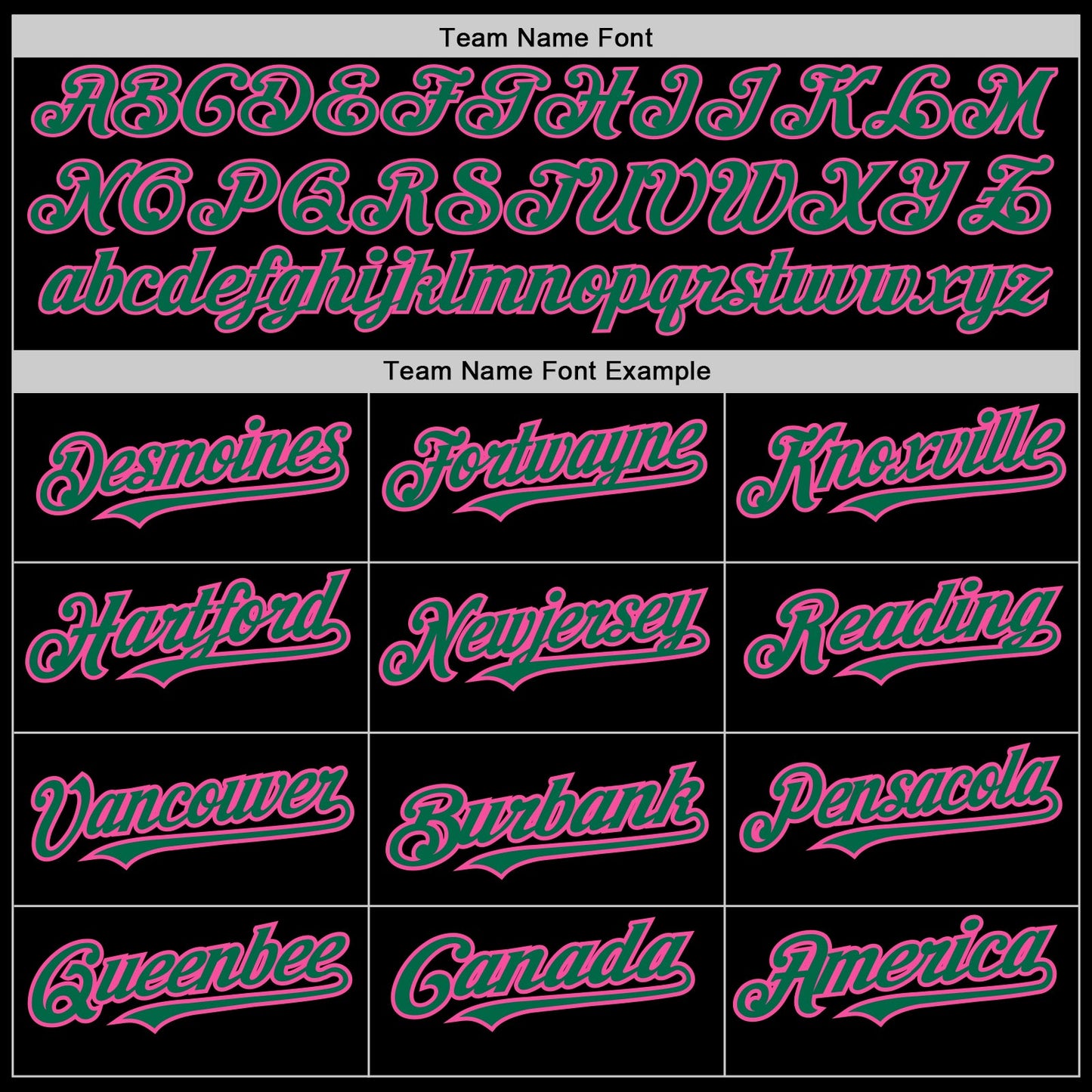 Custom Black Kelly Green-Pink 3 Colors Arm Shapes Authentic Baseball Jersey view 5