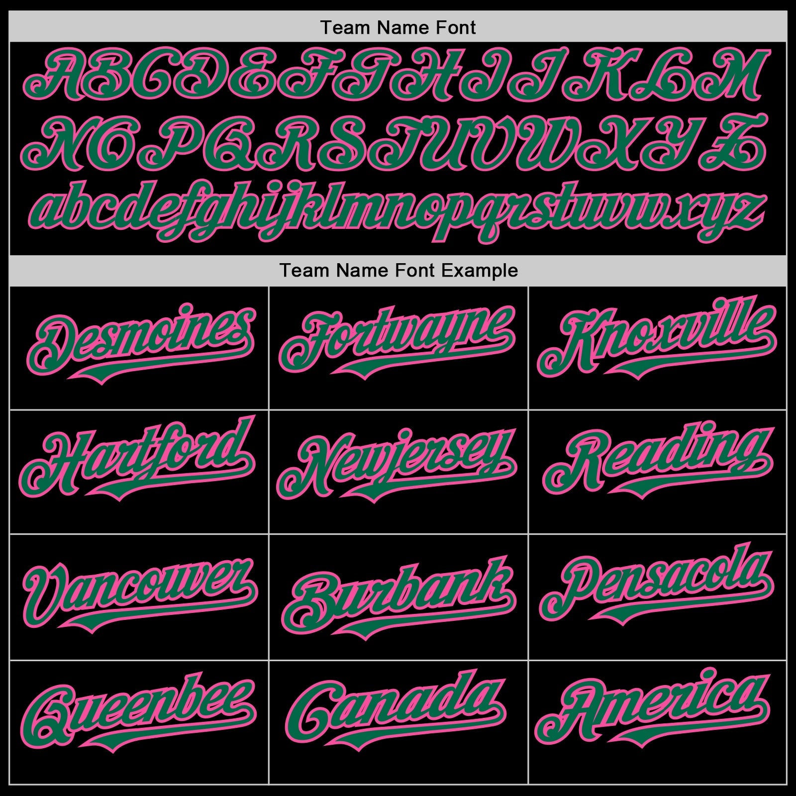 Custom Black Kelly Green-Pink 3 Colors Arm Shapes Authentic Baseball Jersey view 5