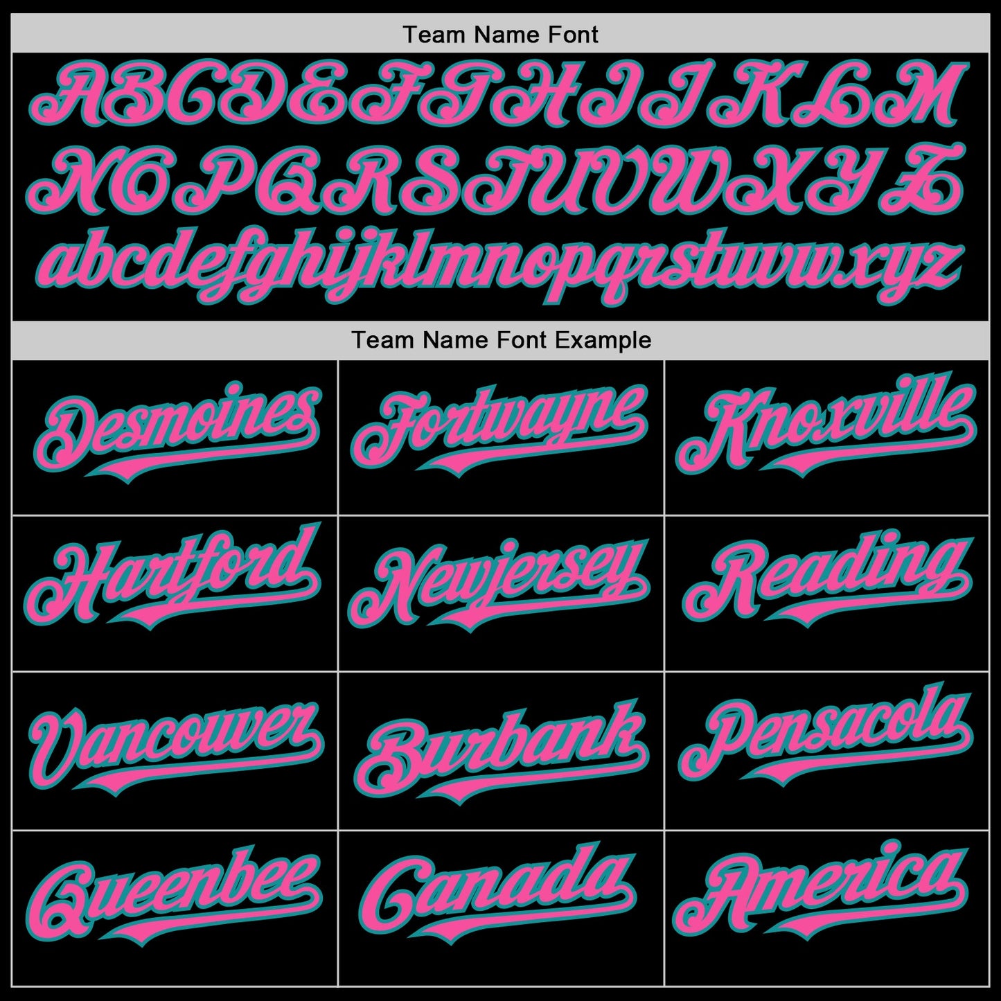 Custom Black Pink-Teal 3 Colors Arm Shapes Authentic Baseball Jersey view 5