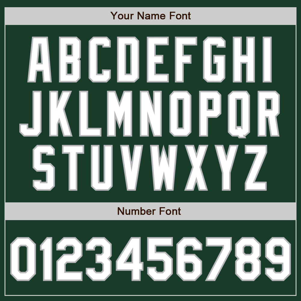 Custom Green White-Gray 3 Colors Arm Shapes Authentic Baseball Jersey view 6