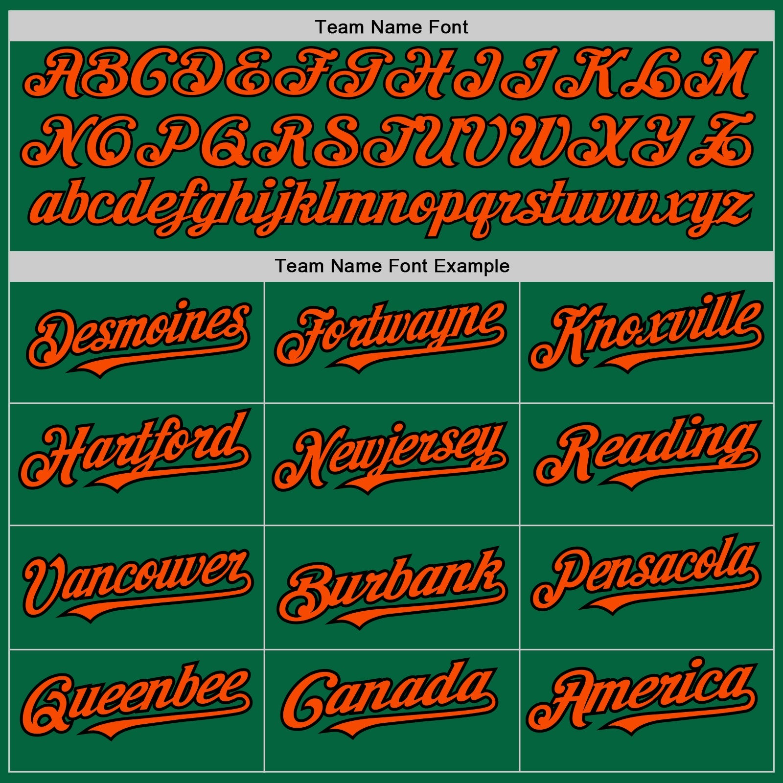 Custom Kelly Green Orange-Black 3 Colors Arm Shapes Authentic Baseball Jersey view 5