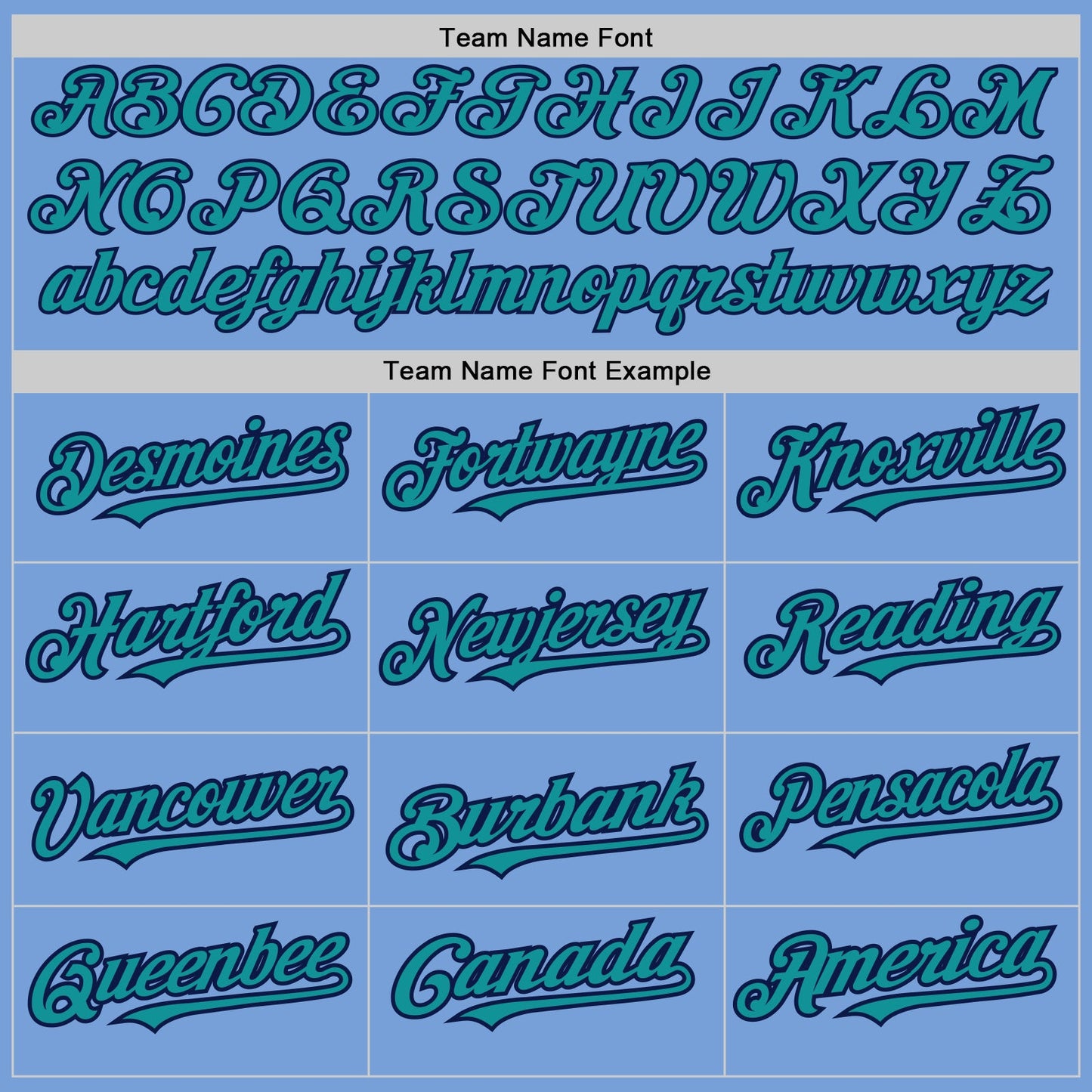 Custom Light Blue Teal-Navy 3 Colors Arm Shapes Authentic Baseball Jersey view 5